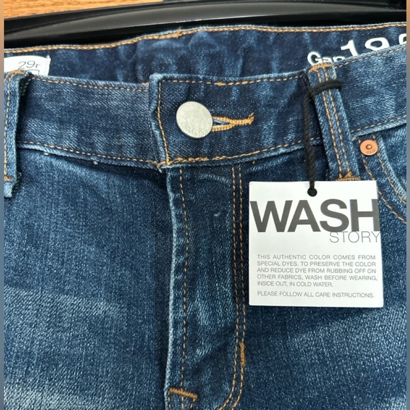 GAP Real Straight Distressed Jeans Women’s Size 29 Regular, Thunderstruck - Picture 4 of 8